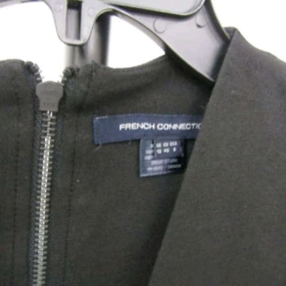 French Connection Black V-neck Dress Long Sleeves  - Picture 7 of 7